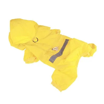 Durable Waterproof Dog Raincoat Yellow Extra Small sold by Poopy and Poops General Pet Store poppyandpoops.ca