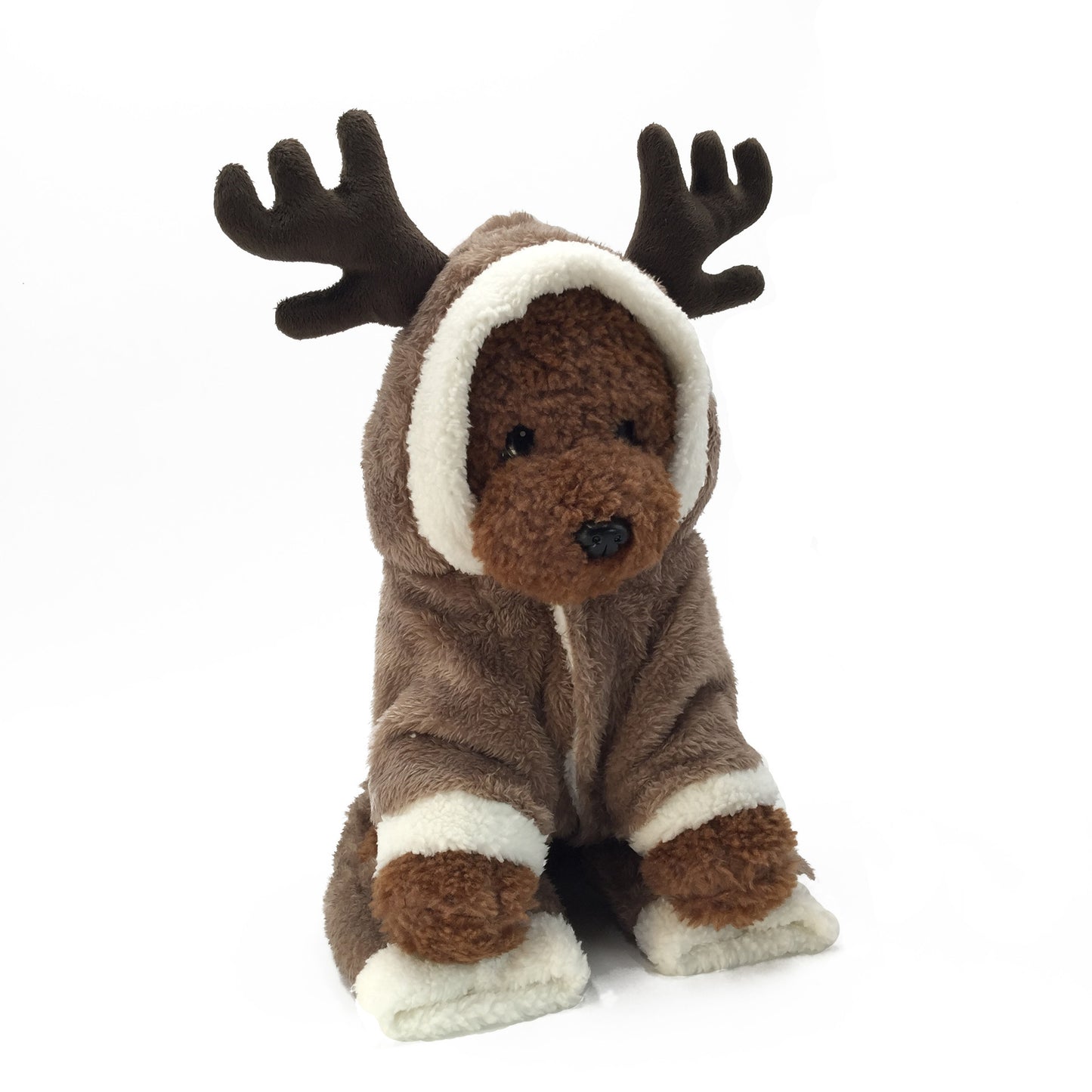 Coral Fleece Cotton Blend Elk Reindeer Christmas Dog Onesie