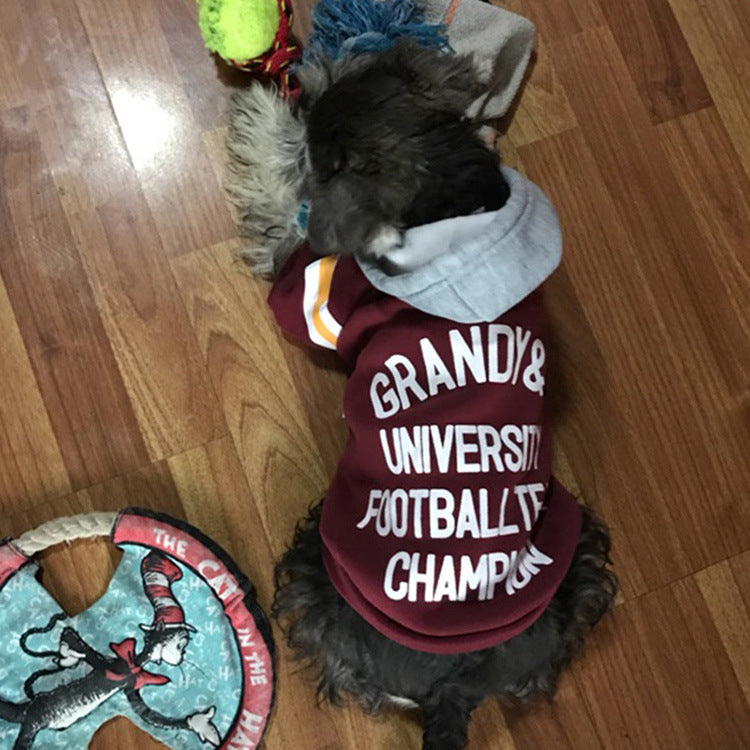 Grandy and D Football Champion Hoodie in Red and Green