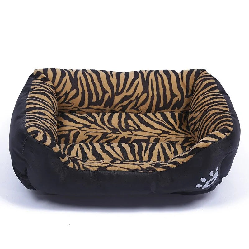 Multi-Color Soft PP Cotton Pet Dog Sofa Bed Tiger Gray sold by Poopy and Poops General Pet Store poppyandpoops.ca