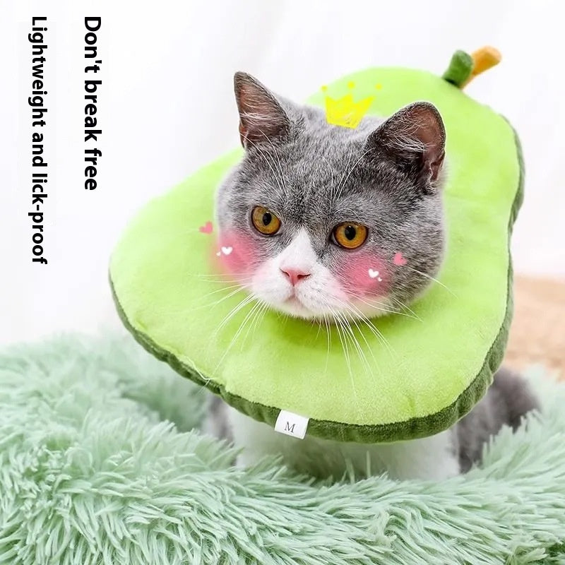 Adjustable Plush Medical Collar in Flower, Slice of Bread and Avocado Shapes