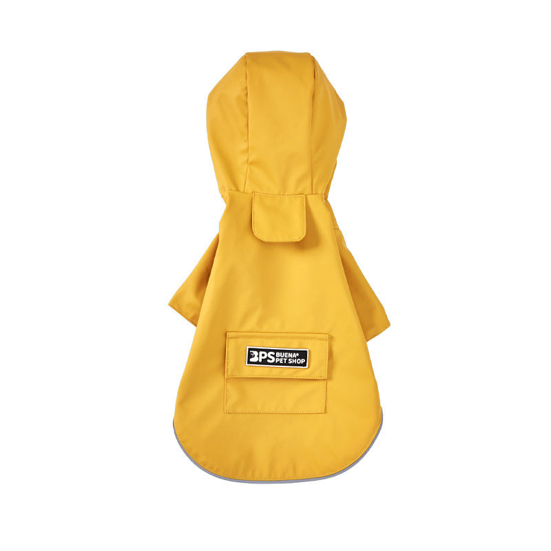 Solid Color Pet Dog Rain Coat in Yellow Blue and Pink