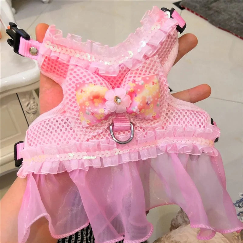 Princess Dog Dress Harness and Leash Set sold by Poopy and Poops General Pet Store poppyandpoops.ca