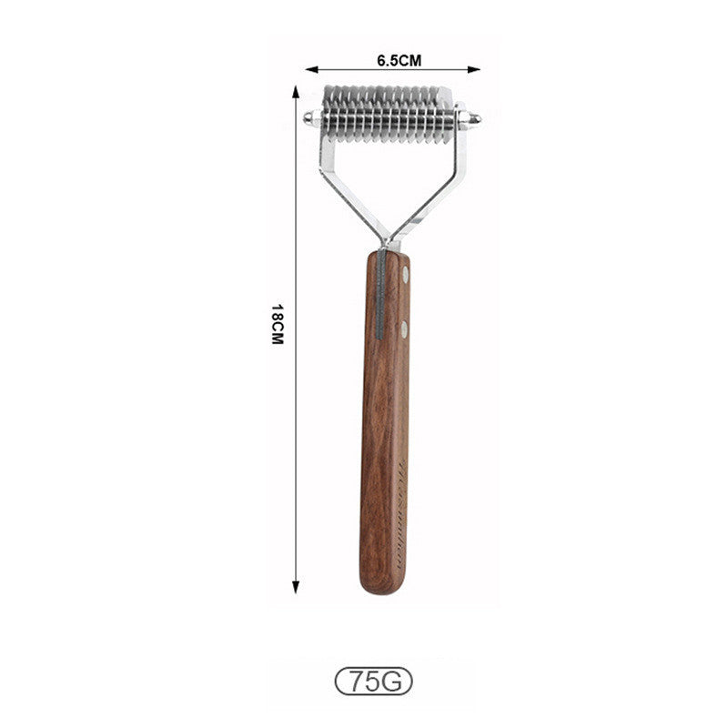 Solid Wood Antique Hair Pet Comb Brush Grooming Set