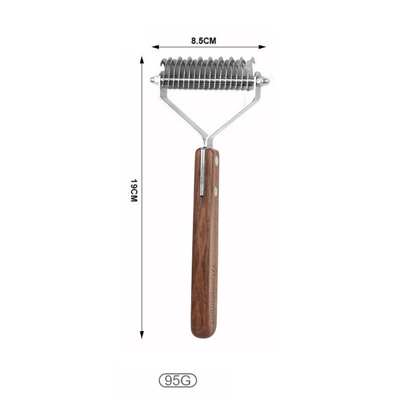 Solid Wood Antique Hair Pet Comb Brush Grooming Set