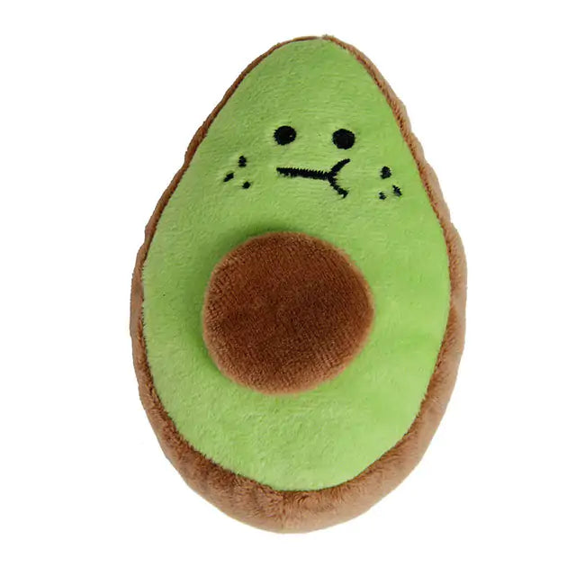 Fruit Plush Dog Toys Green Avocado sold by Poopy and Poops General Pet Store poppyandpoops.ca