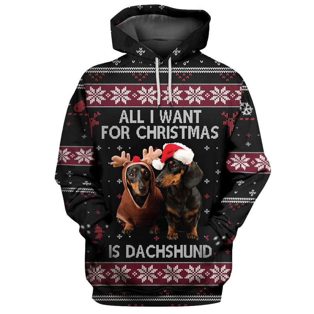 Pitbull, Doberman, Collie, Lab Dachshund, Pug, Bulldog Ugly Christmas Party Men's Sweater