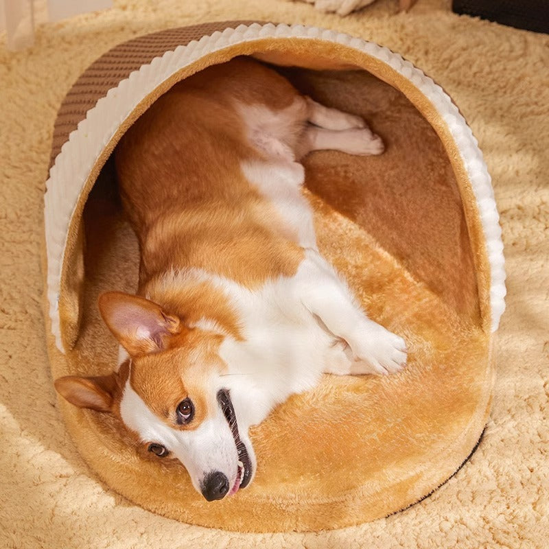 Slipper shaped Nesting Dog Bed