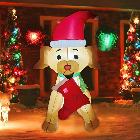 Inflatable Christmas Dog Outdoor Law and Garden Decoration