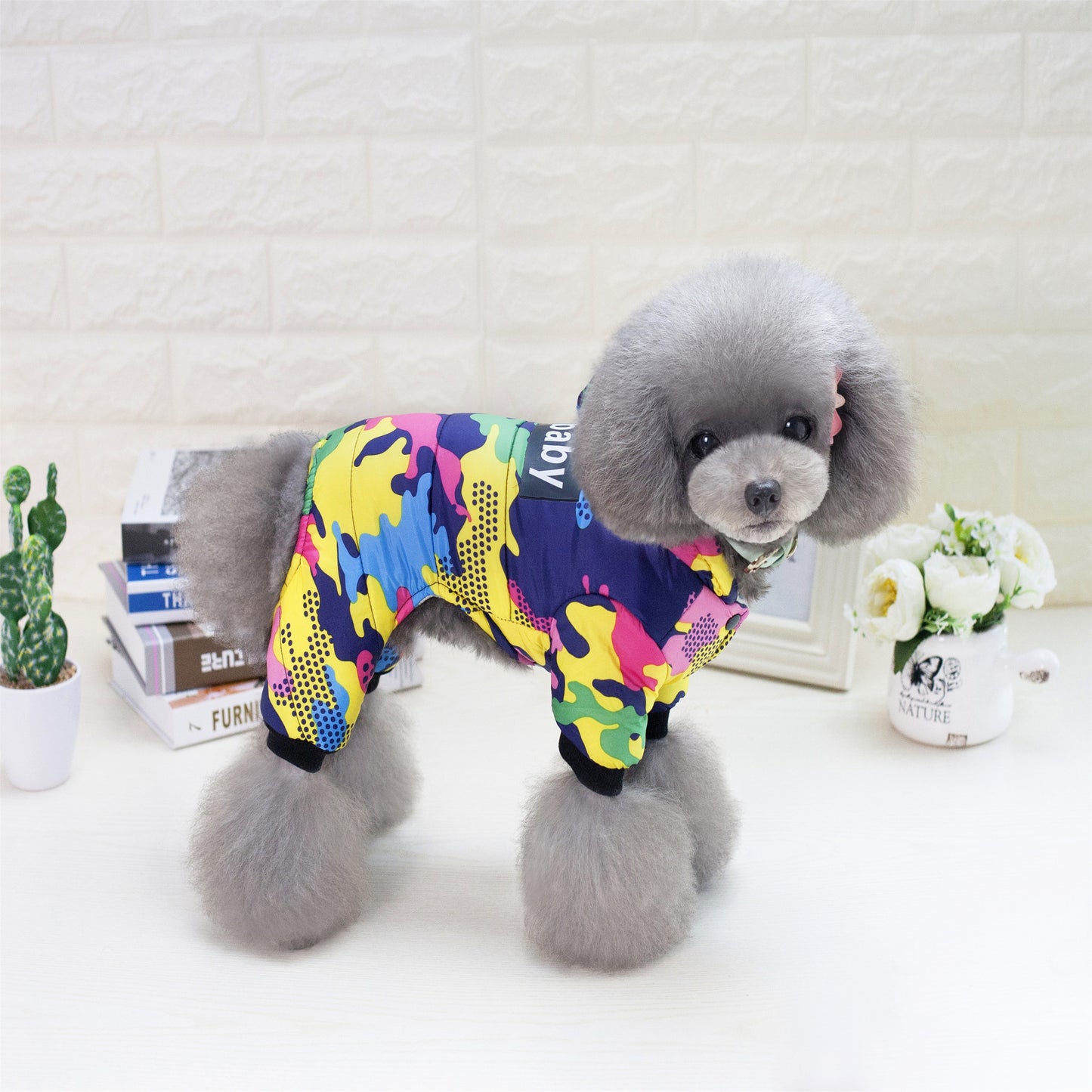 Colorful Camouflage Dogbaby Dog Snow Suit