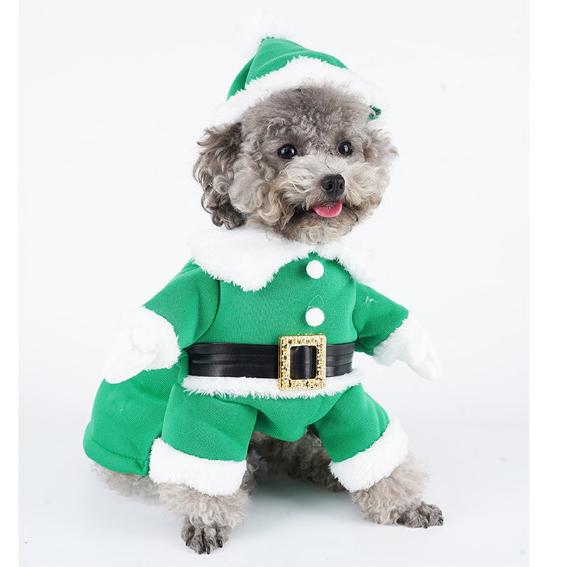 Christmas Santa and Elf Pet Dog Costume