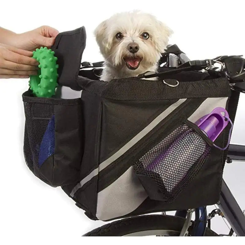 Dog Bicycle Basket Carrier sold by Poopy and Poops General Pet Store poppyandpoops.ca