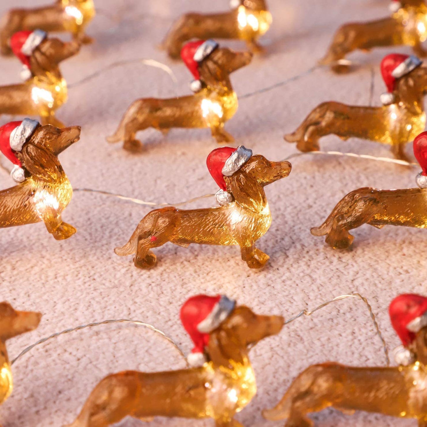 Dachshund Christmas Tree String Lantern Lights