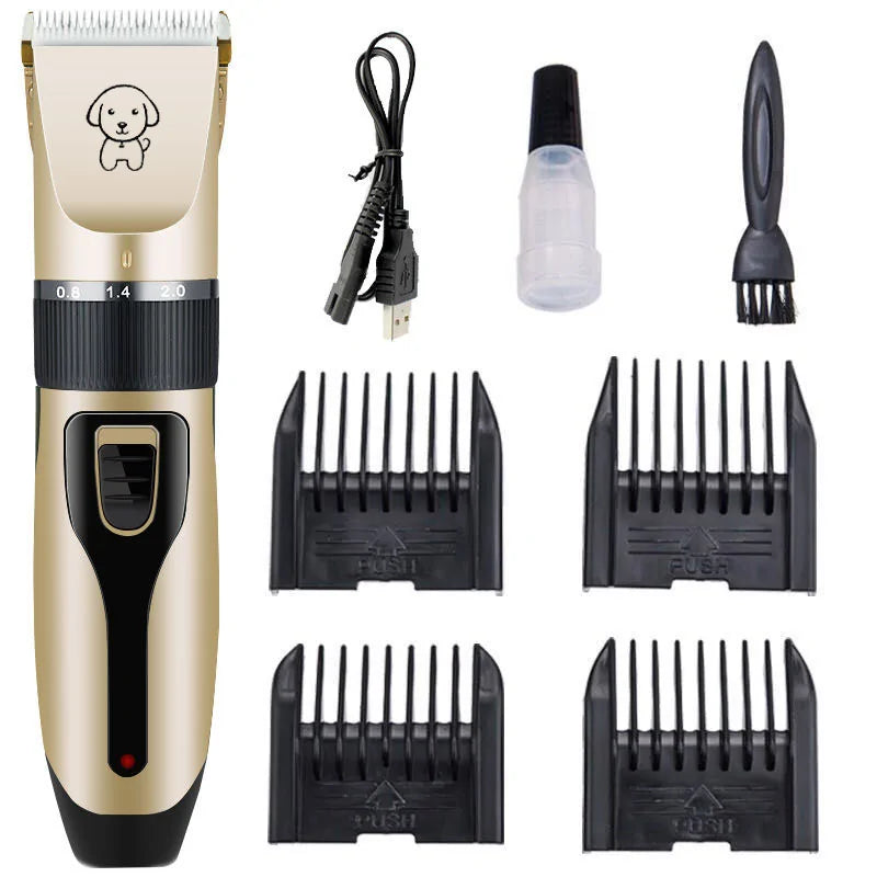 Rechargeable Pet Hair Clipper Grooming Set Standard 02 sold by Poopy and Poops General Pet Store poppyandpoops.ca