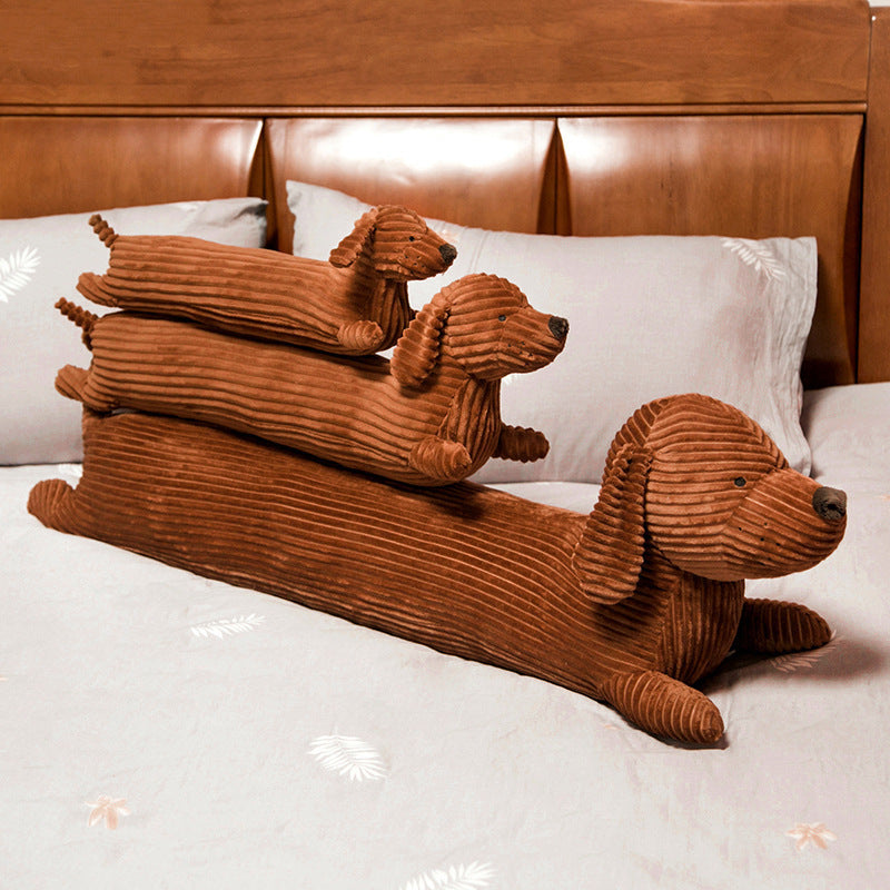 Cute Long Dachshund Home Decor Sofa Pillow In Brown