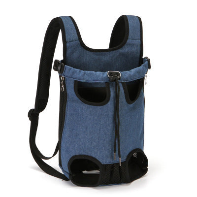 Dog Front Chest Pack carrier Bag in Black, Blue denim, Beige corgi, Light Green corgi, flamingo Print