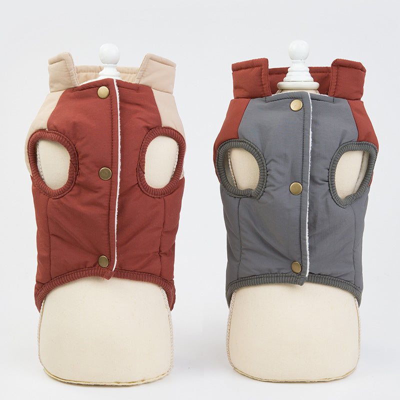 Horn button cotton vest