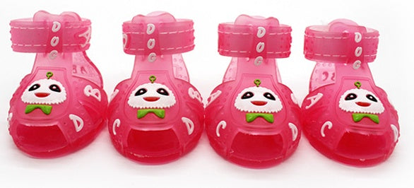 Teddy Bear Jelly Dog Sandals Shoes In Yellow Pink and Blue