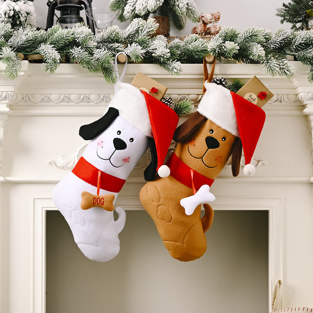 Christmas Santa Dog Gift Stocking