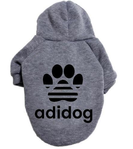 S-9XL Polyester Dog Paw Dog Hoodie in Gray, Red, Pink, Blue and black