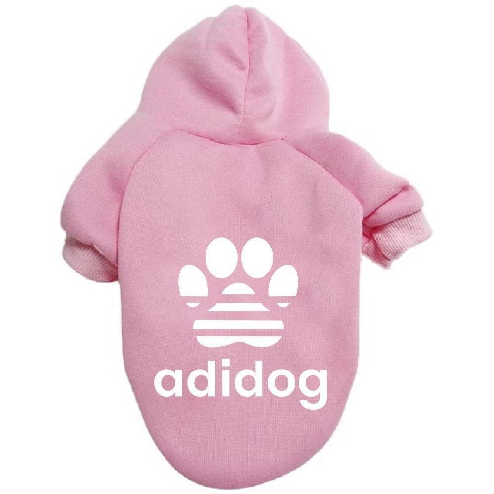 S-9XL Polyester Dog Paw Dog Hoodie in Gray, Red, Pink, Blue and black