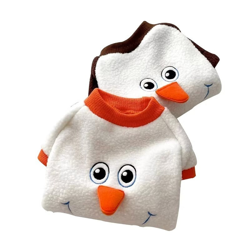 Warm Christmas Carrot Nose Snowman Dog Sweater