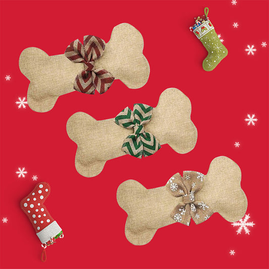 Dog Bone Shape Christmas Gift Stockings Decoration