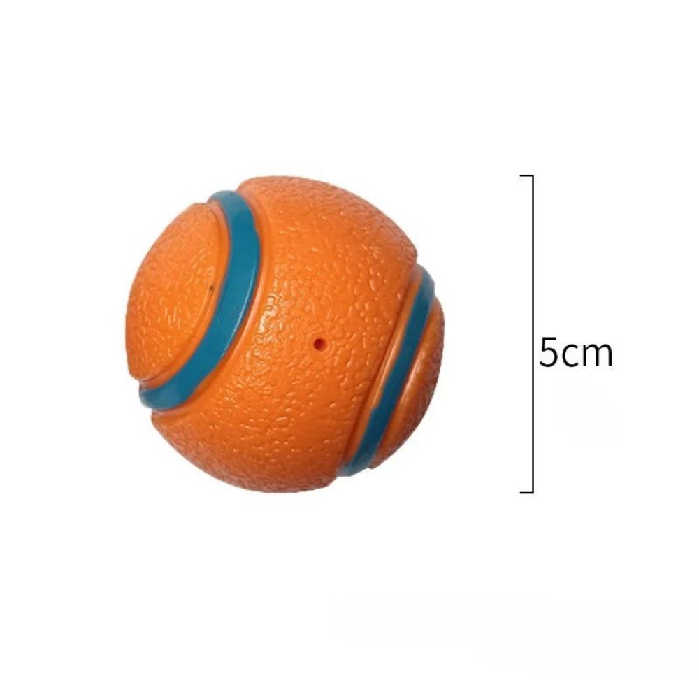 Rubber Dog Ball for Medium to Small Dogs in Orange