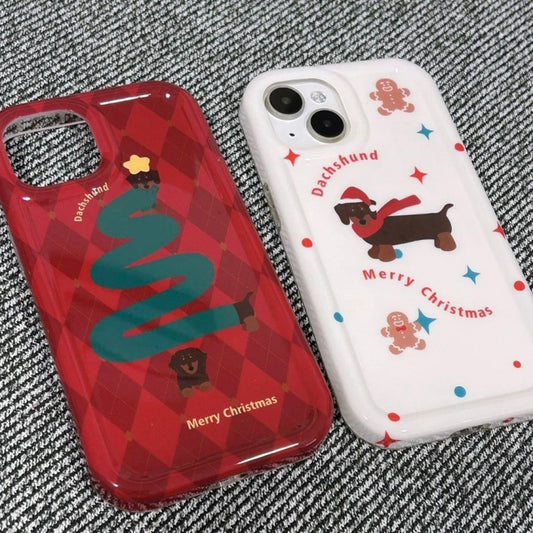 Dachshund Christmas Tree iPhone Drop-resistant Soft Shell Case