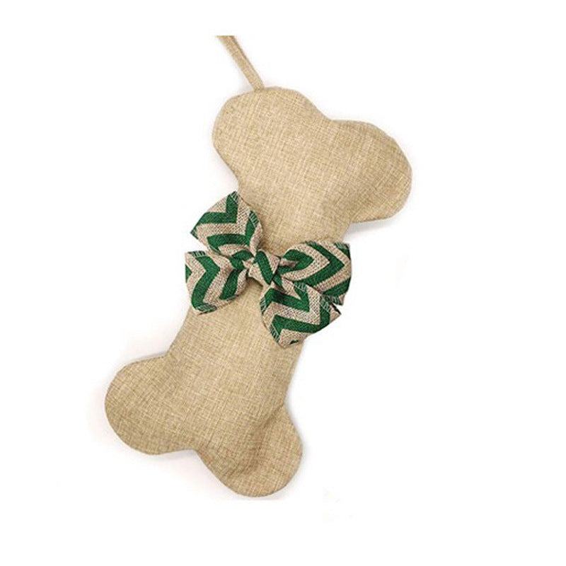 Dog Bone Shape Christmas Gift Stockings Decoration