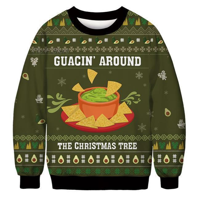 Unisex Animal Print Ugly Christmas Sweater