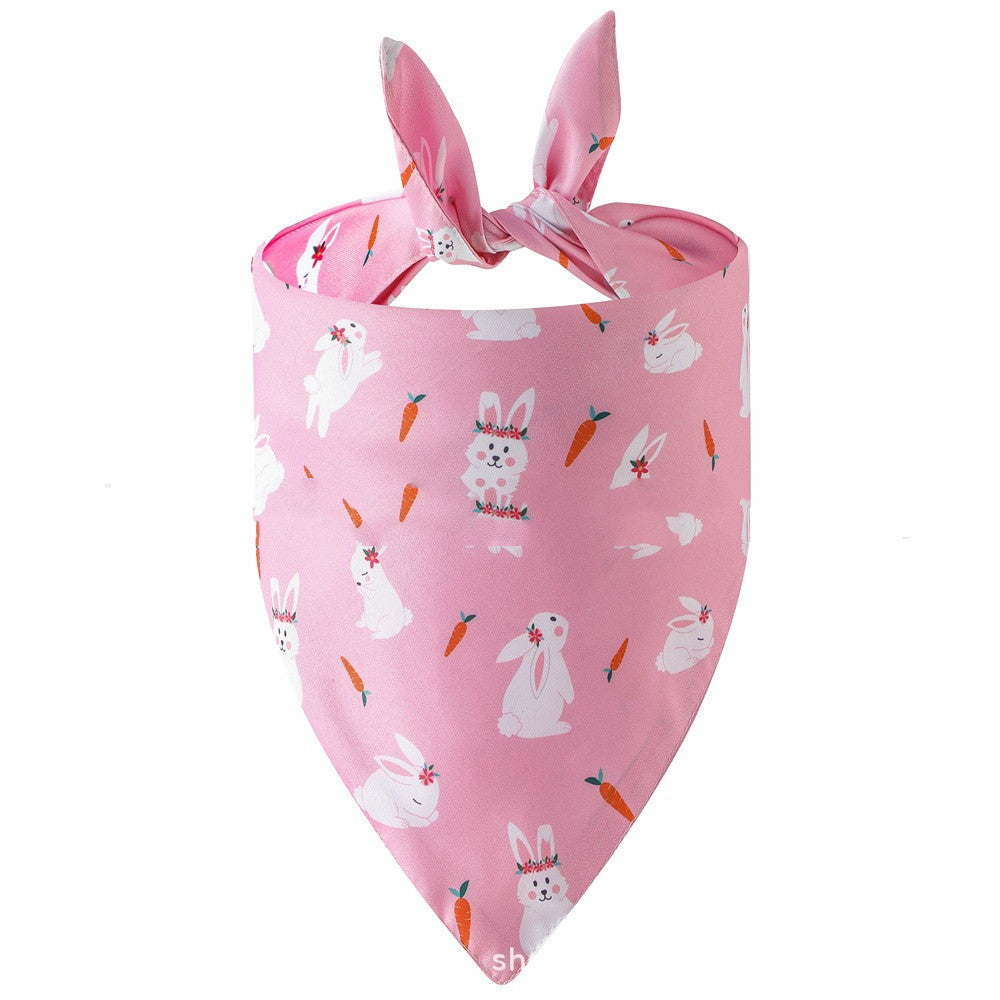 Easter Pet Spit Towel Bunny Triangular Bandage