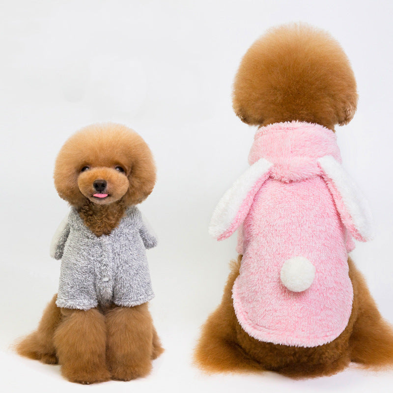 Thicken pet clothes solid color dog fighting clothes