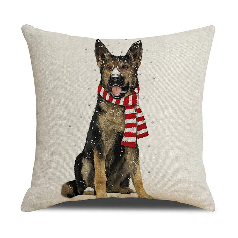 Lab and Dachshund  Animal Printed Christmas Pillowcase