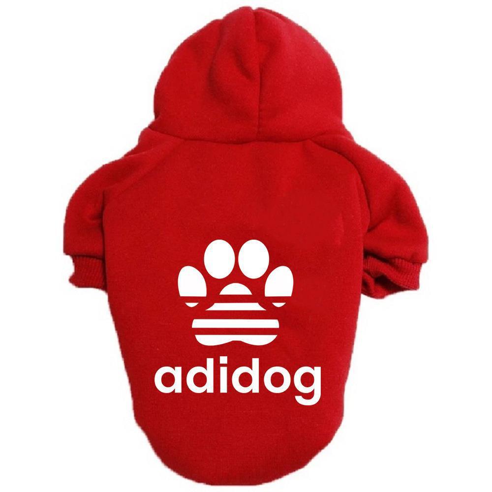 S-9XL Polyester Dog Paw Dog Hoodie in Gray, Red, Pink, Blue and black