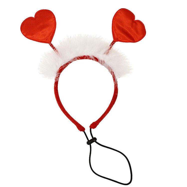 Pets Dog Valentine's Day Decoration Headband and Scarf