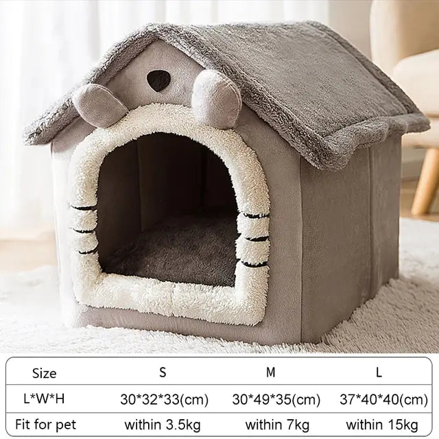 Indoor Dog House Bed Gray Small (Within 3.5KG) sold by Poopy and Poops General Pet Store poppyandpoops.ca