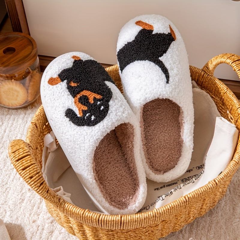 Adorable Cartoon Dachshund Print Slippers