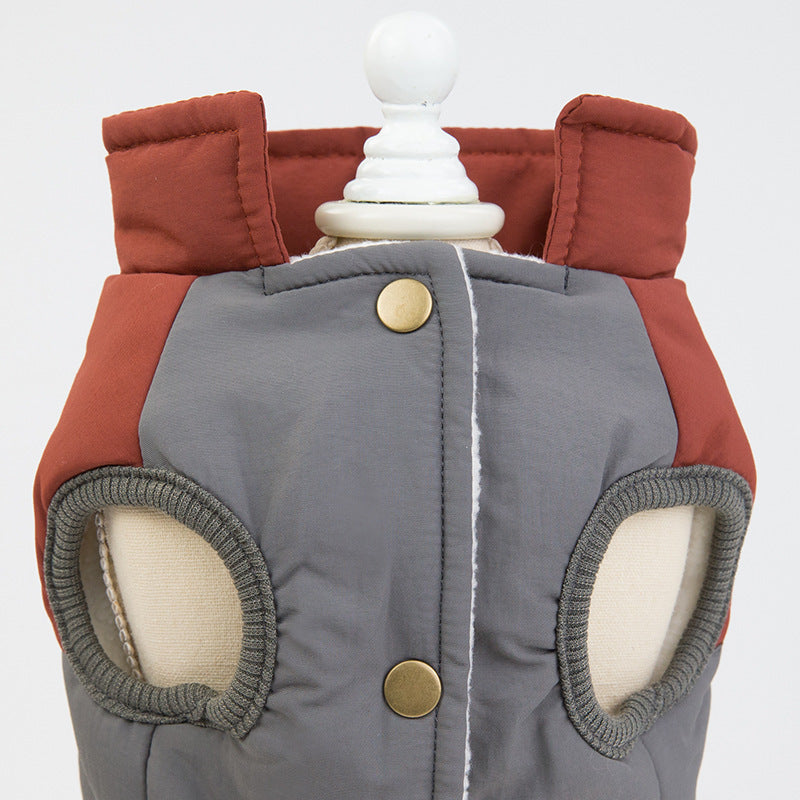 Horn button cotton vest