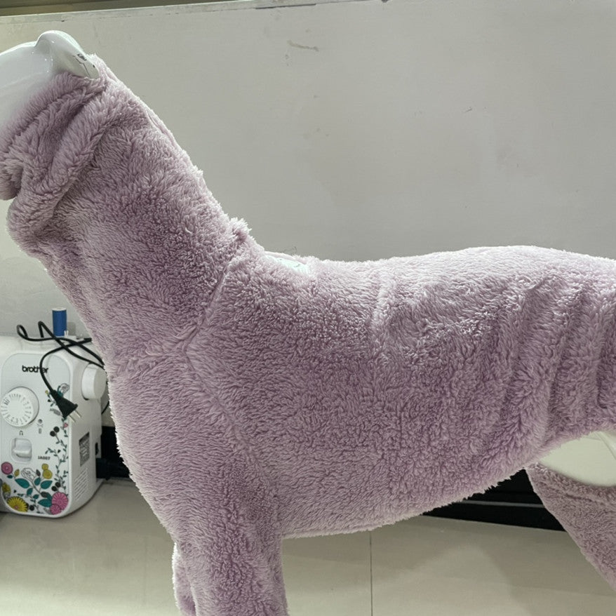 High Collar Reversible Fleece Solid Color Dog Clothes