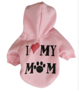 Pet dog letter printing clothes fleece printed mommy pet sweater