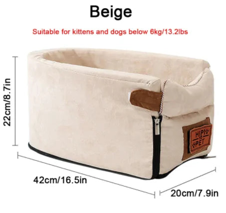 Portable Pet Dog Car Seat Beige sold by Poopy and Poops General Pet Store poppyandpoops.ca