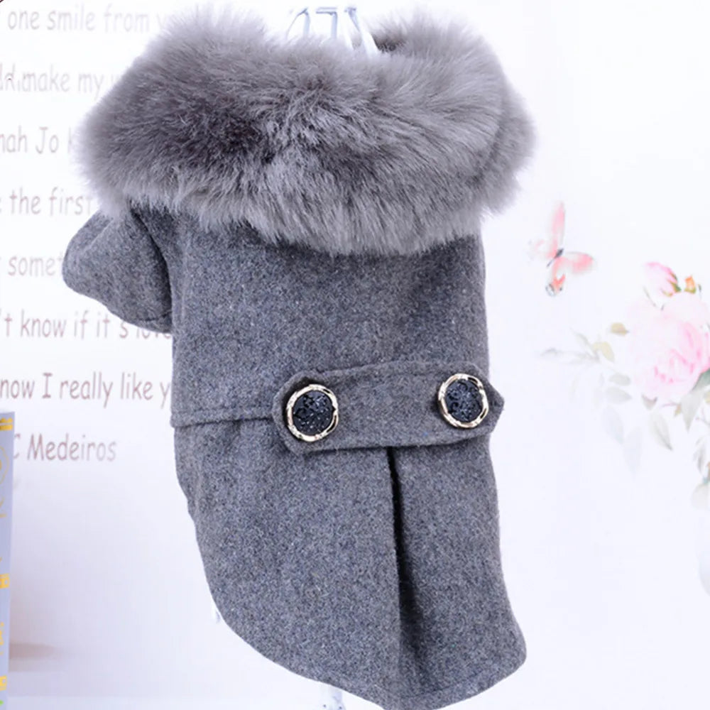 Pet Fur Collar Prep Pea Dog Coat Gray sold by Poopy and Poops General Pet Store poppyandpoops.ca