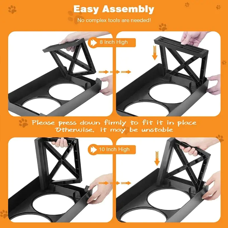 Angled Mess Free Dog Bowl sold by Poopy and Poops General Pet Store poppyandpoops.ca