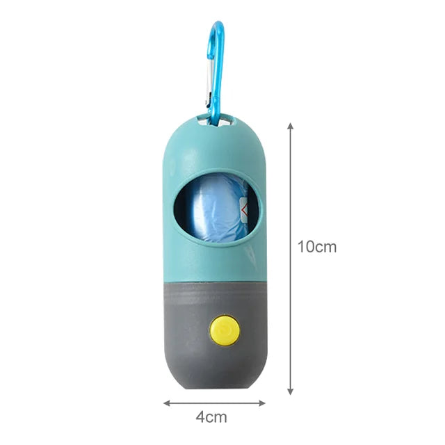 LED Light Dog Poop Bag Dispenser Blue sold by Poopy and Poops General Pet Store poppyandpoops.ca