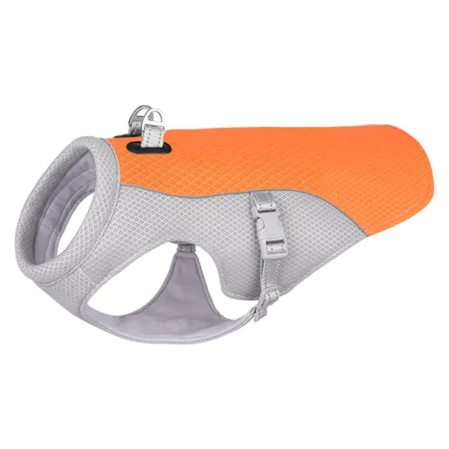 Breathable Summer Dog Cooling Vest Orange XL sold by Poopy and Poops General Pet Store poppyandpoops.ca