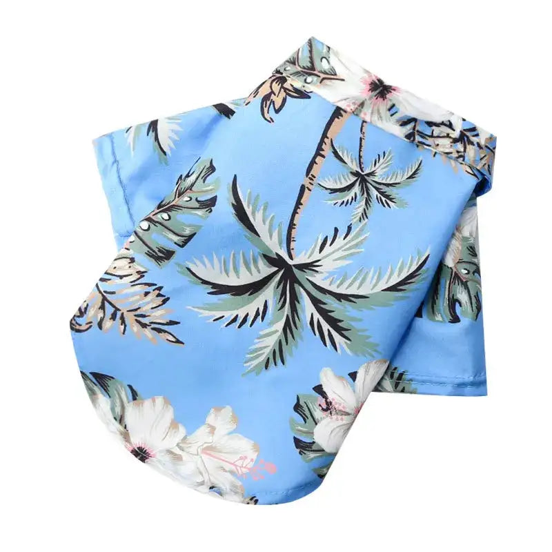 Hawaiian Tropical Dog T-Shirts Light Blue XS sold by Poopy and Poops General Pet Store poppyandpoops.ca