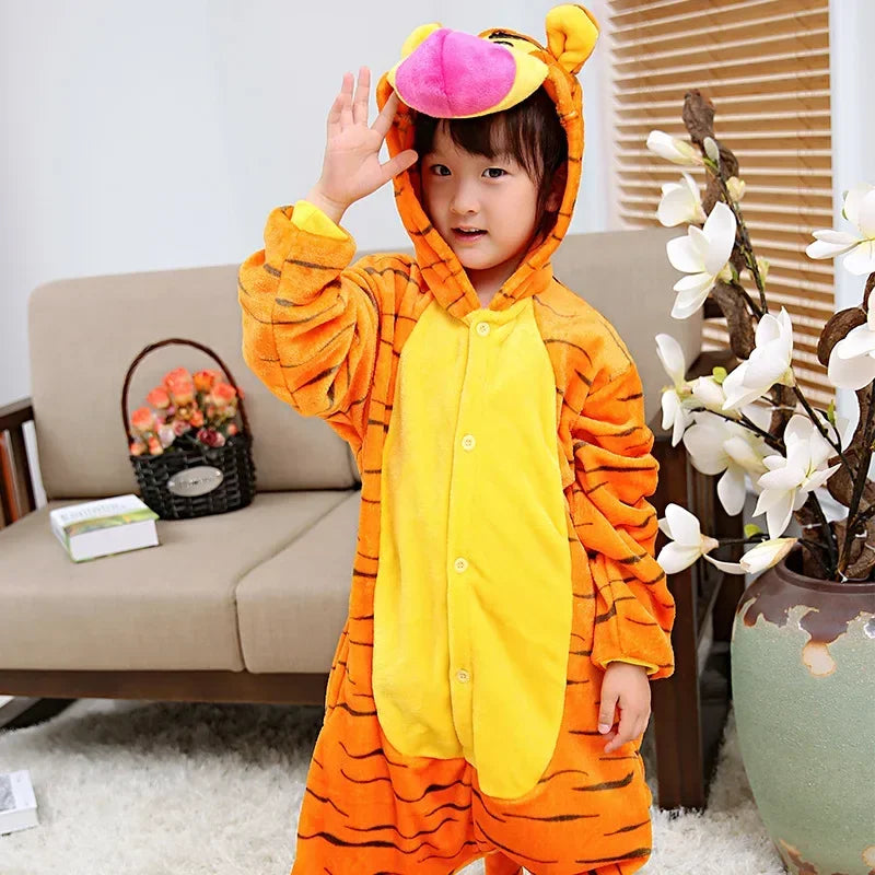 Tiger Pajamas Onesies Kids Boy Girls Halloween Costume sold by Poopy and Poops General Pet Store poppyandpoops.ca