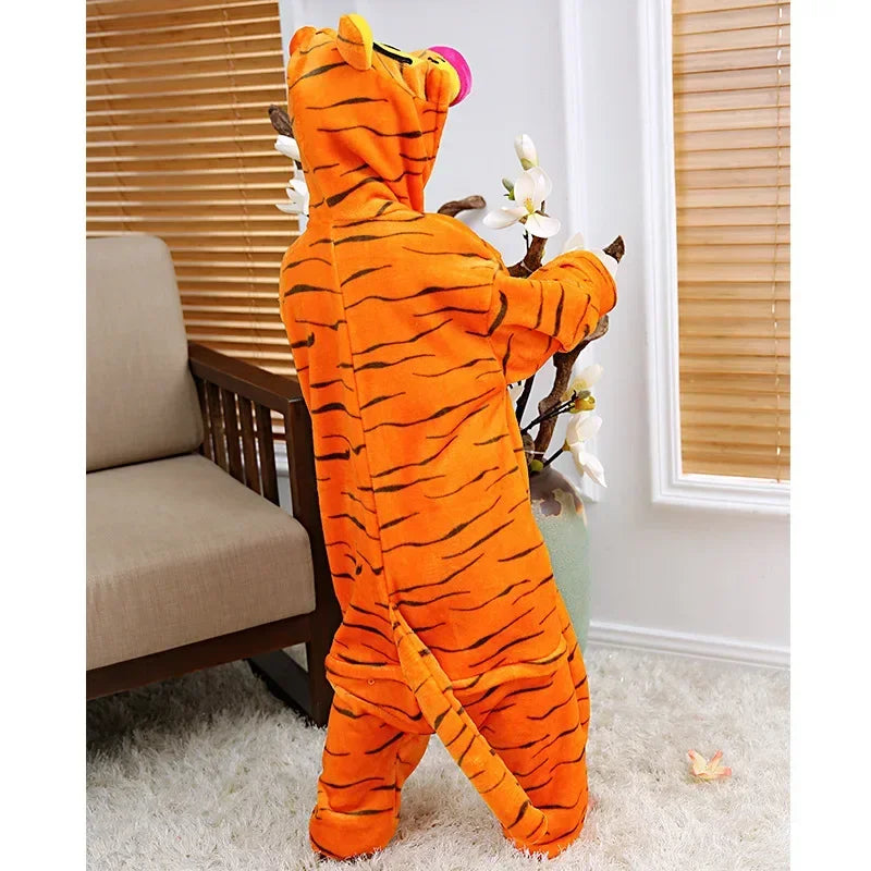 Tiger Pajamas Onesies Kids Boy Girls Halloween Costume sold by Poopy and Poops General Pet Store poppyandpoops.ca