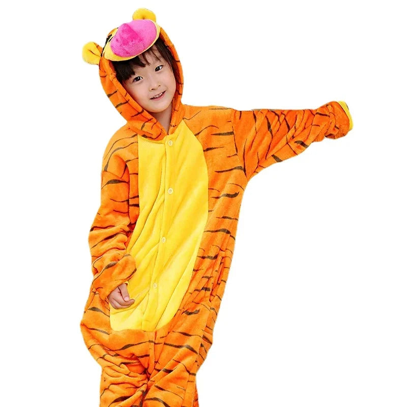 Tiger Pajamas Onesies Kids Boy Girls Halloween Costume sold by Poopy and Poops General Pet Store poppyandpoops.ca